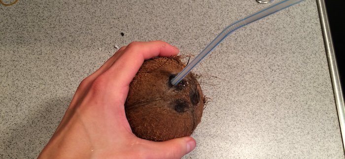 open the coconut